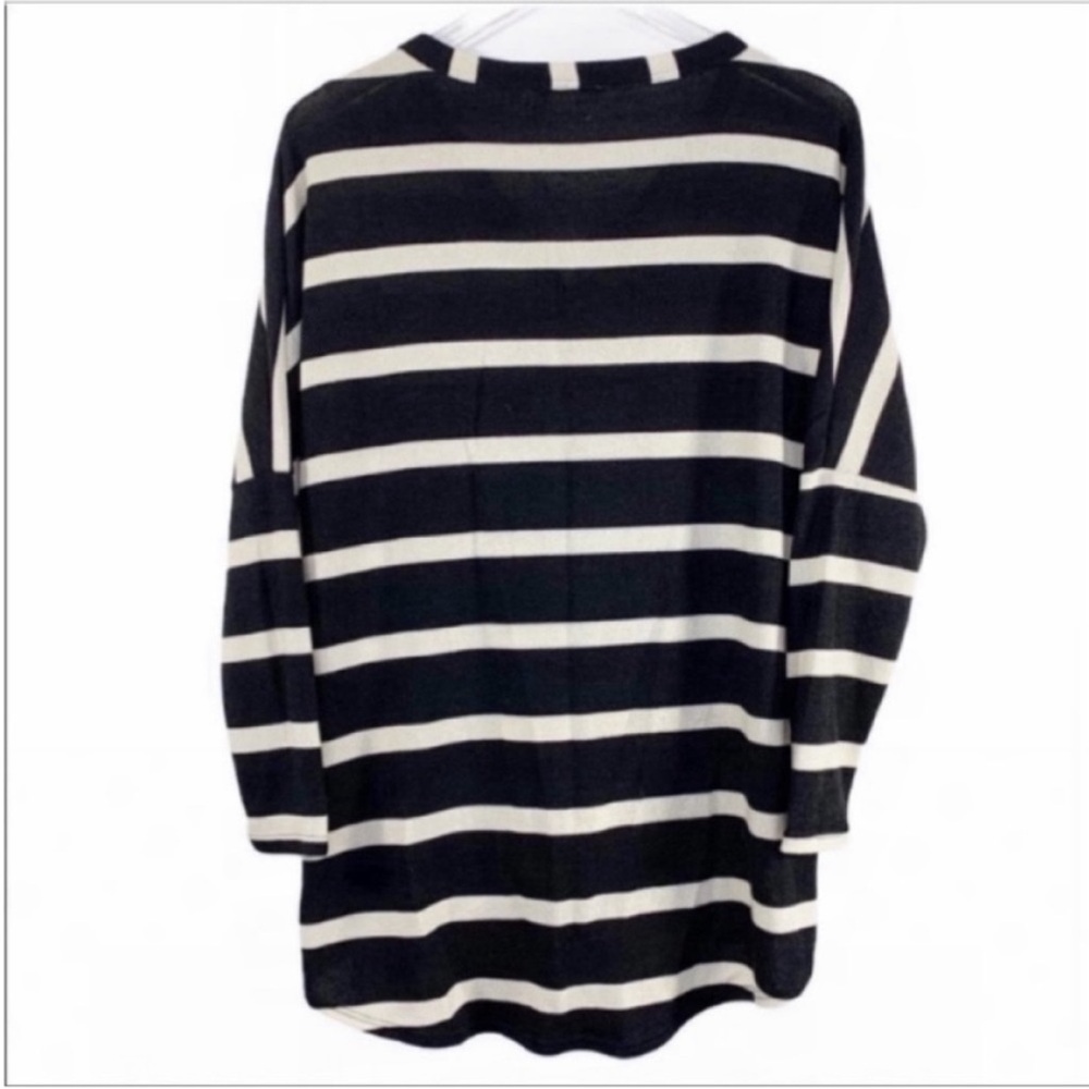 12 PM BY MON AMI striped button down tunic top M - Picture 6 of 8